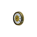 Gold Motifli 40 Cm Metal Duvar Saati