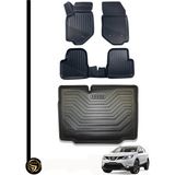 Gold Nissan Qashqai Alt Kademe 2014-2020 3D Havuzlu Oto Paspas ve Bagaj Havuzu Dizayn Seti - Siyah