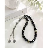 Gold Obsidyen Tesbih Premium Kalite 8 Mm Parlak Faset Kesim Tesbih Şık Tasarım