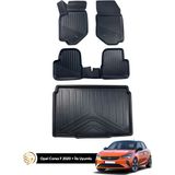 Gold Opel Corsa F 3D 3D Havuzlu Paspas + Bagaj Havuzu Araca Özel Dolcex Kauçuk Set - Siyah