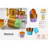Gold Orta Boy Cupcake Muffin Kek Kapsülü 12 Adet Gıda ile Temasa Uygun Fırın Kağıdı