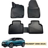 Gold Peugeot 2008 2019+ 3D Havuzlu Paspas - Siyah