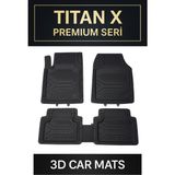 Gold Peugeot Partner Tepee 2008 Sonrası 3D TitanX Havuzlu Siyah Oto Paspas