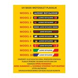 Gold Pleksi Motosiklet Plakalık Uyumlu Uv Baskı Kişiye Özel 1 Adet Standart Takmatik Motor Plakalık 15x24