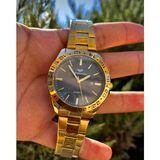 Gold Power Rolex Model Çelik Lüks Kordon Erkek Kol Saati - Altın - Siyah