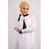 Gold Pratik Hazır Geçmeli Tesettür Bone Sandy Kumaş Taşlı 1456_03