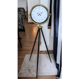 Gold Premium Dekoratif Tripod Ayaklı Saat AS-4004G