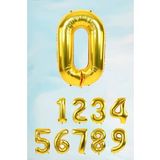 Gold Rakam Folyo Balon Büyük Boy Gold Sayı Balonlar 100cm 40inç