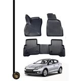 Gold Renault Megane 3 Hatchback 3D Havuzlu Paspas Kauçuk Vox - Siyah