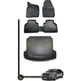 Gold Renault Megane 4 3D Havuzlu Paspas + Bagaj Havuzu Araca Özel Dolcex Kauçuk Set - Siyah