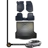 Gold Renault Symbol 2013+ 3D Havuzlu Oto Paspas ve Bagaj Havuzu Dizayn Seti - Siyah