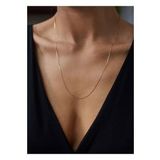 Gold Renk 60 Cm Unisex Çelik Ince Italyan Zincir Kolye
