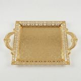 Gold Renk Ayaklı Tepsi Orta Boy Lkm-499 Gold - Lüks Sunum Tepsisi