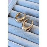 Gold Renk Halka Model Pirinç Kadın Küpe