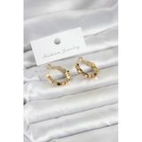 Gold Renk Kare Halka Model Kadın Küpe - Tj-Bkp11773
