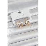 Gold Renk Pirinç Halka 15 Mm Kadın Küpe - Tj-Bkp11763
