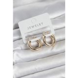 Gold Renk Pirinç Halka 20 mm Kadın Küpe TG27BKP11761