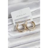 Gold Renk Pirinç Halka 25 mm Kadın Küpe TG27BKP11757