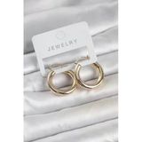 Gold Renk Pirinç Halka 25 Mm Kadın Küpe - Tj-Bkp11757