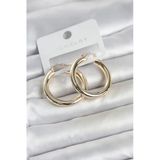 Gold Renk Pirinç Halka 30 Mm Kadın Küpe - Tj-Bkp11759
