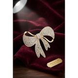 Gold Renk Zirkon Taşlı Fiyonk Model Broş Tj-Br501