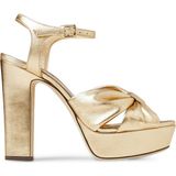 Gold Renkli Yüksek Topuklu Platform Sandalet