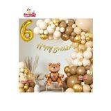 Gold Retro Renk Oturan Ayi Folyo Balonlu Balon Zincir Set Doğum Günü Parti Seti Süsü, 125569663343