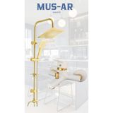 Gold Robot Duş Seti Beyaz Gold Banyo Bataryası