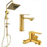 Gold Robot Gold Sabit Gövdeli Batarya Gold Banyo Bataryası 3 Lü Set - Altın