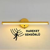Gold Sensörlü Yapışkanlı Kablosuz Pilli Gün Işığı Led Aplik