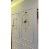 Gold Serenity Büyük Boy ( 30x80cm )-modern Dekoratif Metal Duvar Saati