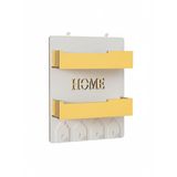 Gold Series MDF Duvar Organizeri, Gold Pleksi Raflı Modern Dekoratif Duvar Rafı - Düzenleyici (23x30 cm), White