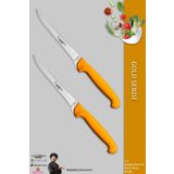 Gold Serisi Mutfak Fileto Bıçağı Steak Bıçak Et Balık Tavuk Fileto Bıçağı 2 Li Set (Mft-015)