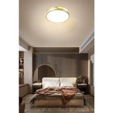 Gold Şerit Akrilikli Kumandalı Dimli 3 Işık Renkli 50cm Led Tavan Lambası, Modern Aydınlatma