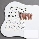 Gold Şerit Tırnak Sticker Tırnak Etiketi Nail 2181G