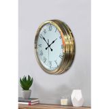 Gold Şık 40 Cm Metal Roma Rakamlı Duvar Saati PL-4055G