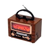 Gold Silver GS-1430 Klasik Şömine Görünümlü , Nostalji Bluetooth/usb/sd/ Radyo Mp3 Player Müzik Kutusu