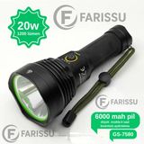 Gold Silver Gs-7580 Profesyonel Şarjlı El Feneri - 20W, 1200 Lümen, 6000 Mah Batarya