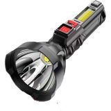 Gold Silver PANTHER EL FENERİ USB ŞARJLI 3WAT COB LED PT-6104 - Siyah