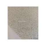 Gold Simli Ince Şeffaf Pvc Yuvarlak Muşamba Masa Örtüsü (SİMLER IKİ ŞEFFAF MUŞAMBA ARASI PRESLİDİR) Gold 140 x 140