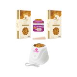 Gold Soyulabilen Boncuk SİR ağda seti 2 adet 220g. Boncuk ağda + Sir ağda makinası +Spatula