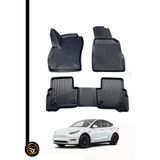 Gold Tesla Model Y 3D Havuzlu Paspas Kauçuk Vox - Siyah