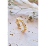 Gold Tiffany XOX Zirkon Ayarlanabilir Yüzük