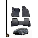 Gold Toyota Corolla 2019-2014 Sedan 3D Havuzlu Paspas Kauçuk Vox - Siyah