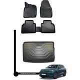 Gold Volkswagen Taigo 2021+ 3D Havuzlu Paspas + Bagaj Havuzu Ikili Set - Siyah