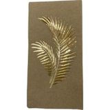 Gold Yaldızlı Kraft Yaprak Desenli Peçete 16 lı