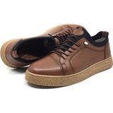 Goldbrand %100 Hakiki Deri Erkek Kışlık Rahat Günlük Casual Su & Soğuğa Dayanıklı Ayakkabı 40-44 - Taba