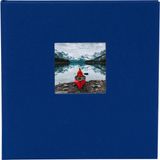 Goldbuch Bella Vista Mavi Keten Cepli Fotoğraf Albümü 200 Fotoğraf 10X15 cm Kapak Pencereli - Lacivert