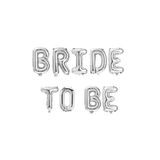 GOLDCENTER Bride To Be 16 Inç 40 Cm Gümüş Renk Folyo Balon Seti, Bride To Be Parti Kutlama