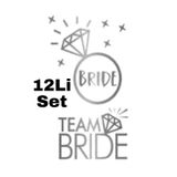 GOLDCENTER Bride To Be Yazılı Dövme Kadın Bekarlığa Veda Gelin Parti Kutlama Malzemeleri